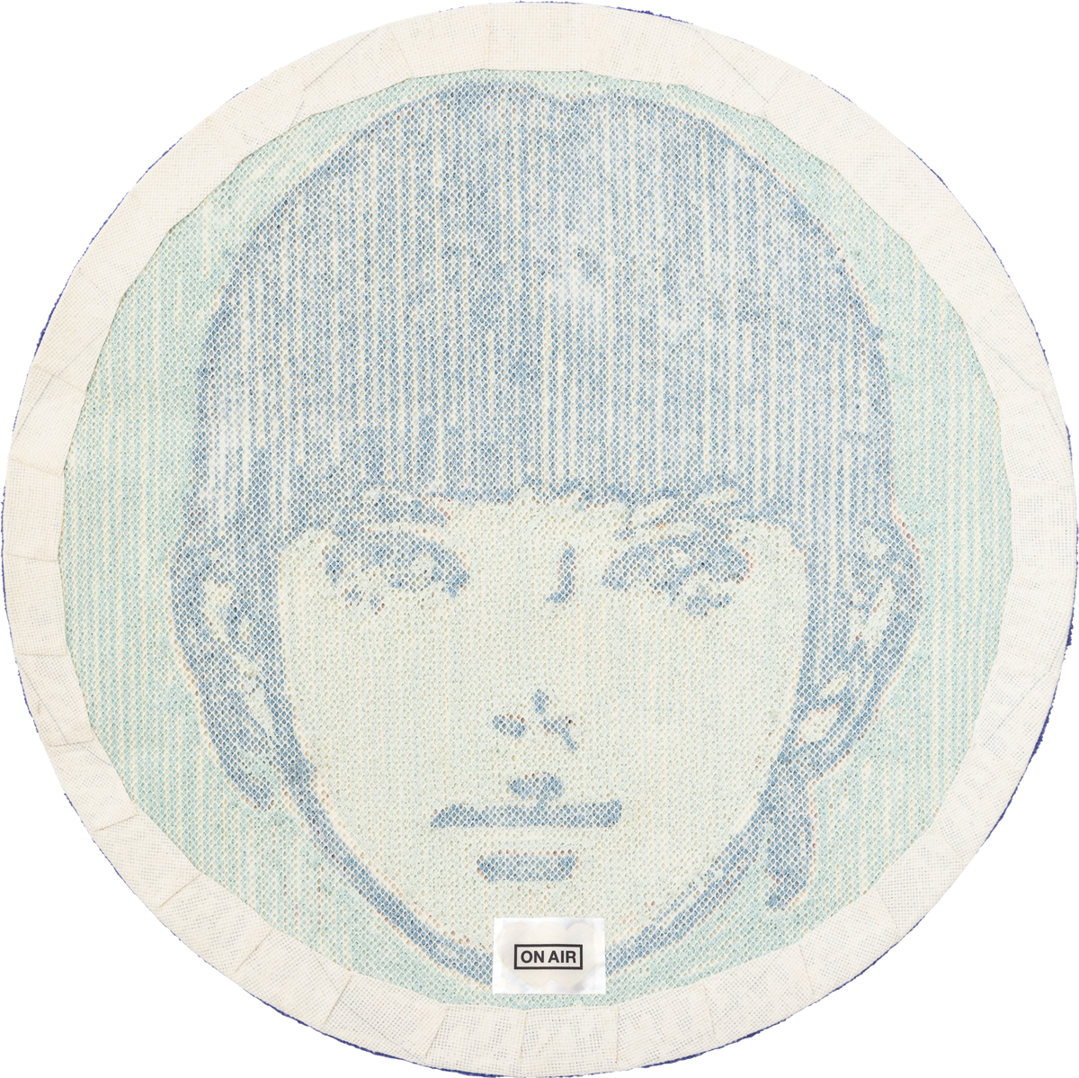 Kyne Stamp Circle Rug by ROOM (Blue) – ON AIR