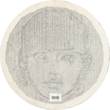 Load image into Gallery viewer, Kyne Stamp Circle Rug by ROOM (Black)
