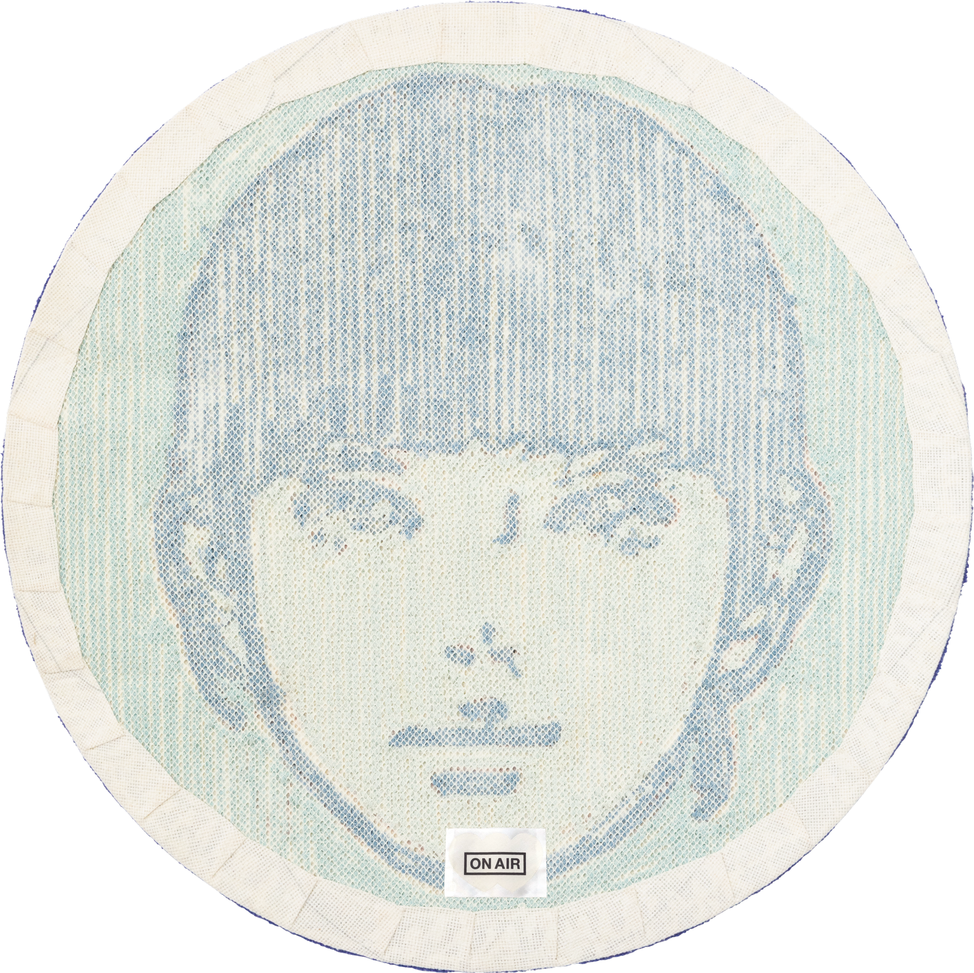 Kyne Stamp Circle Rug by ROOM (Blue) – ON AIR