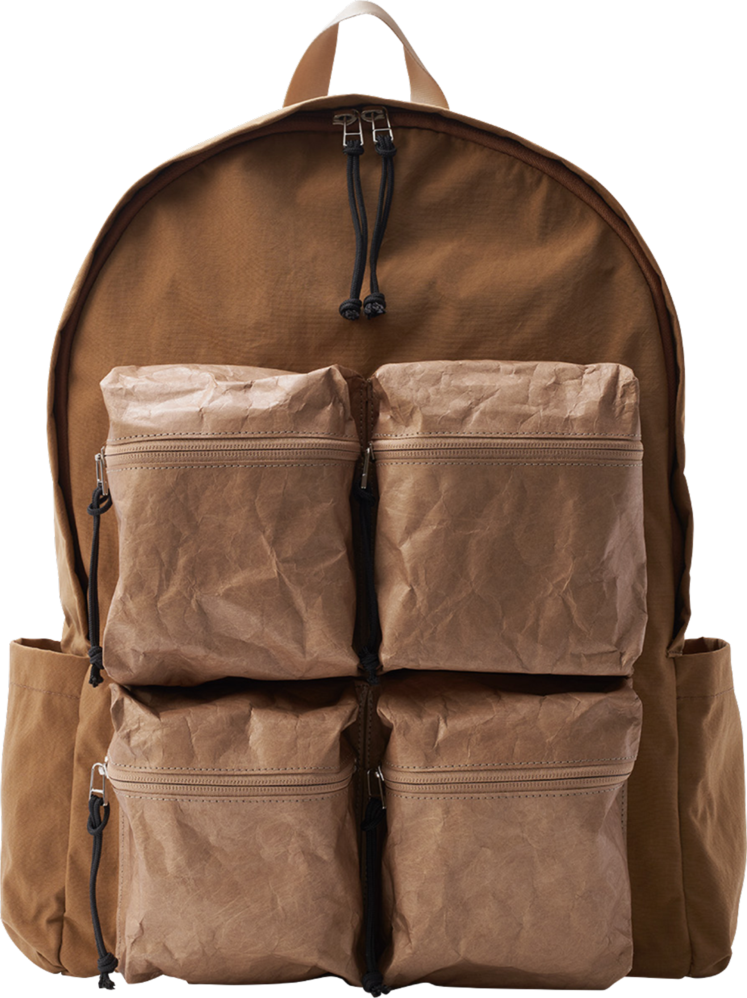 beta post バックパック　ベージュ 本革 レザー ブラウン 鞄 リュック Multi Pocket Suspension Backpack (Beige) - beta post – ON AIR