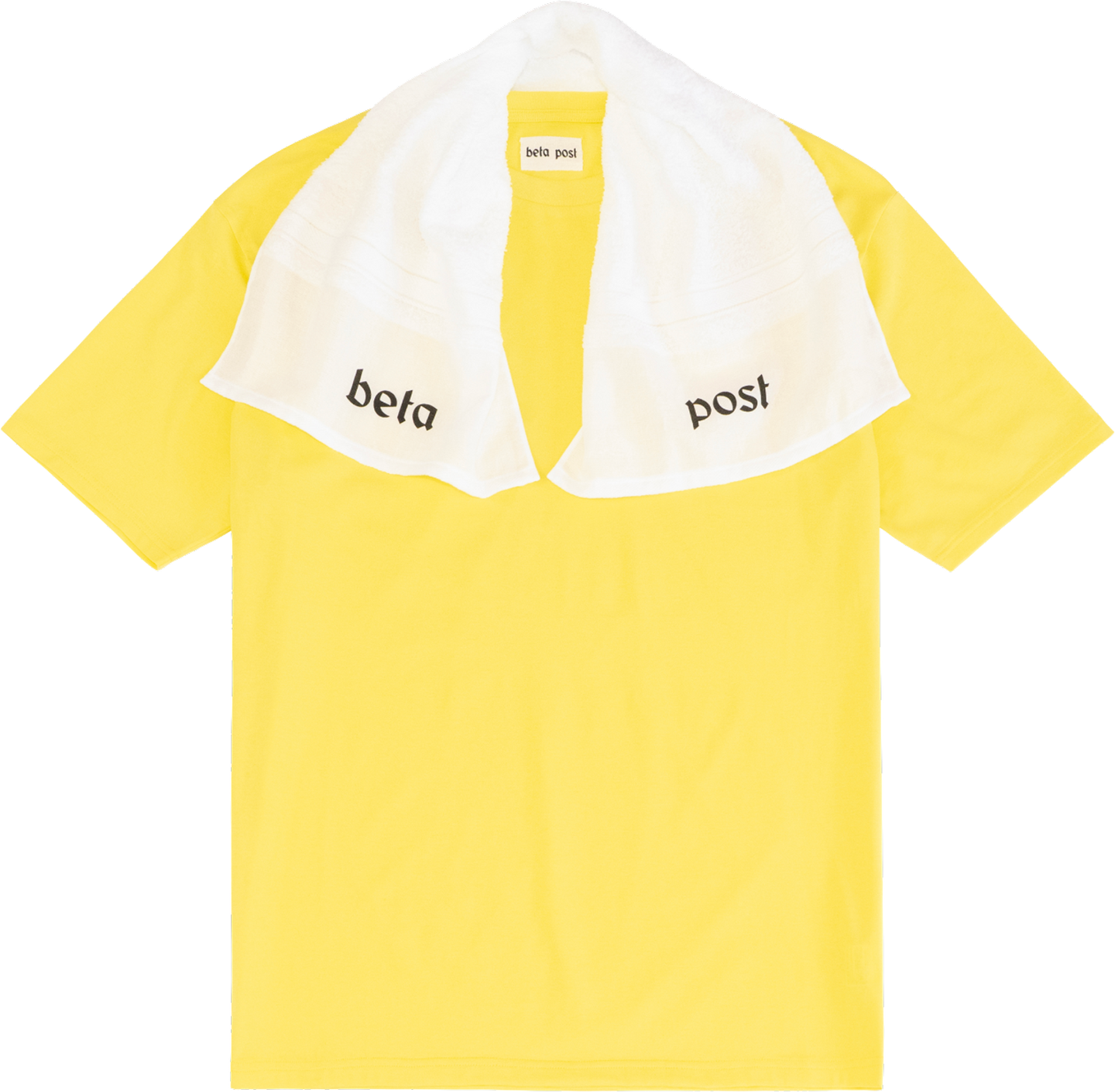 Neck Towel T-Shirt (Yellow) - beta post