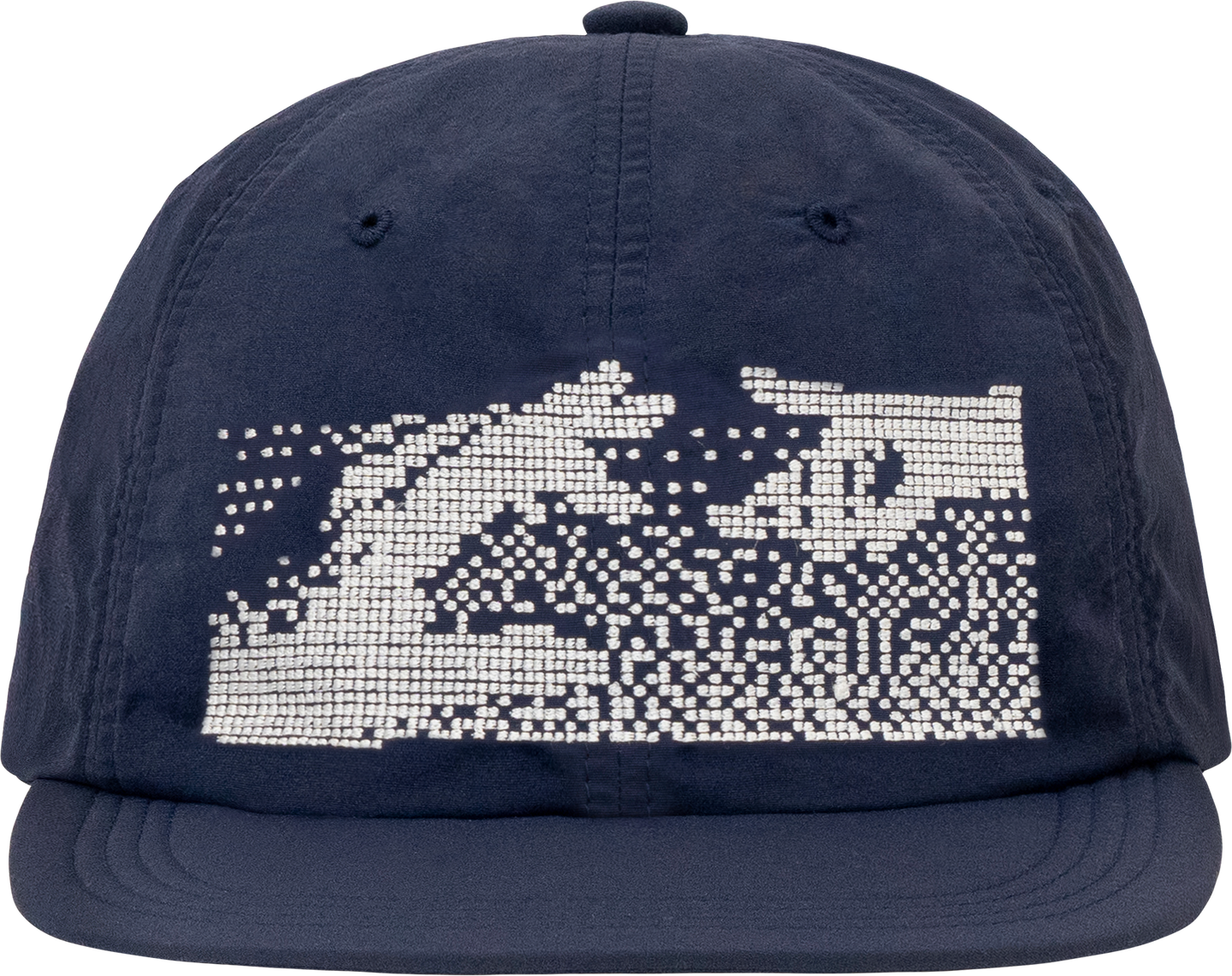 Soft Brim 6 Panel Cap - Keep in Touch (Navy) - garbage