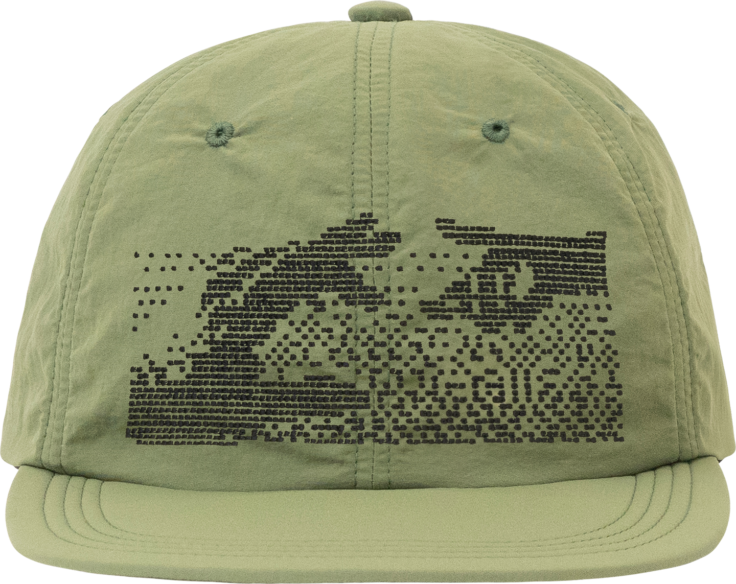 Soft Brim 6 Panel Cap - Keep in Touch (Olive) - garbage