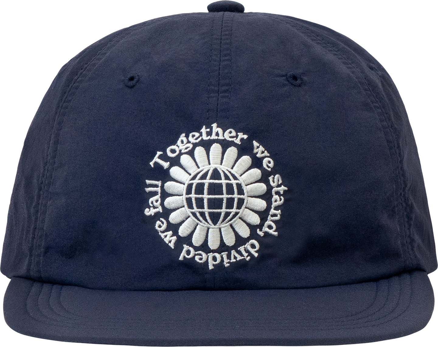 Soft Brim 6 Panel Cap - Motto (Navy) - garbage