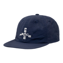 Load image into Gallery viewer, Soft Brim 6 Panel Cap - Peace (Navy) - Garbage
