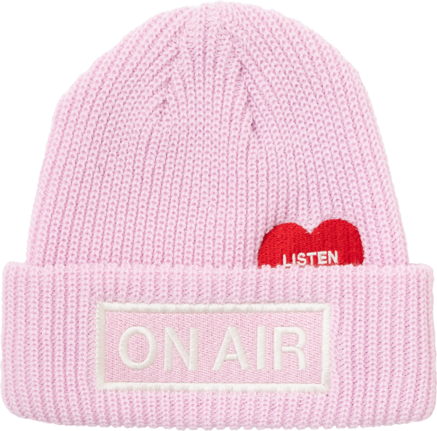 Basic Logo Cuff Beanie (Light Pink)