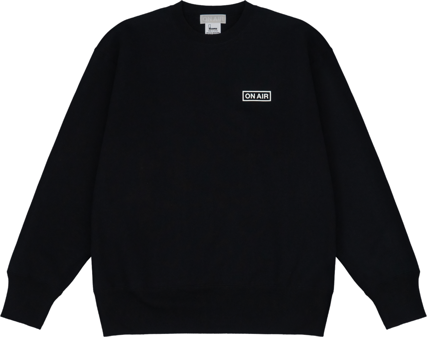 Basic Logo Heavyweight Fleece Crew (Black)