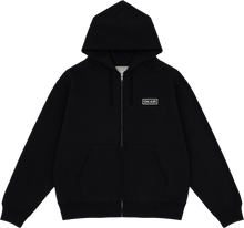 Load image into Gallery viewer, Basic Logo Heavyweight Fleece Full Zip Hoodie (Black)
