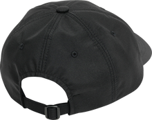 Load image into Gallery viewer, Pre Curve Brim 6 Panel Cap - 4:33 (Black / Black) - garbage
