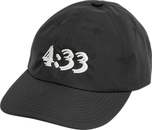Load image into Gallery viewer, Pre Curve Brim 6 Panel Cap - 4:33 (Black / White) - garbage
