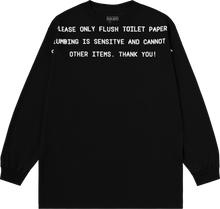 Load image into Gallery viewer, Flushing Matters L/SL Tee (Black)
