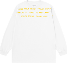 Load image into Gallery viewer, Flushing Matters L/SL Tee (White)
