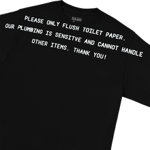 Load image into Gallery viewer, Flushing Matters L/SL Tee (Black)
