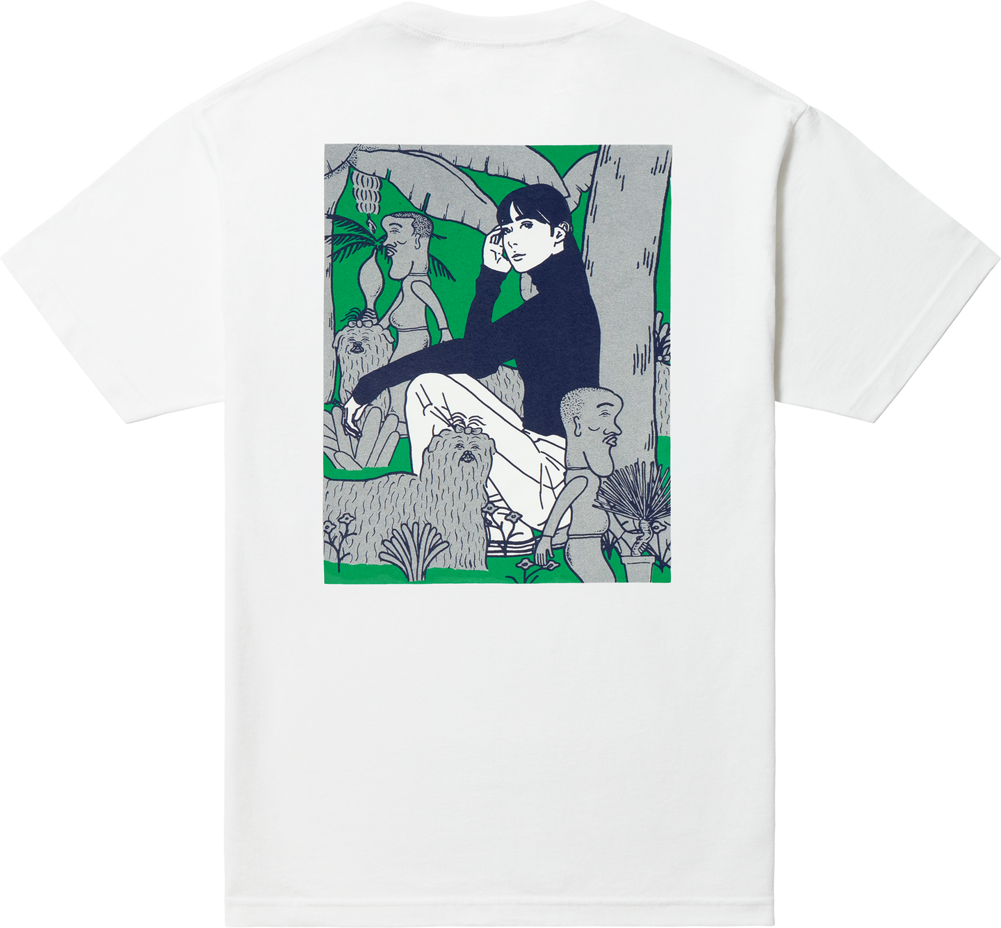 Untitled, 2024 S/SL Tee (Silver / Green / Navy)