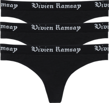 Load image into Gallery viewer, Thong 3 pack (Black) - Vivien Ramsay
