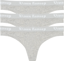 Load image into Gallery viewer, Thong 3 pack (Heather Grey) - Vivien Ramsay
