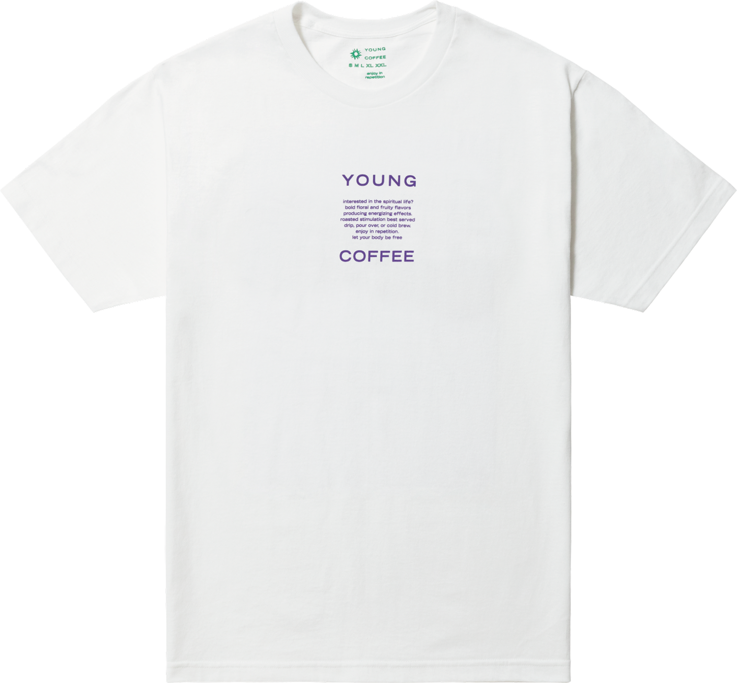 Young Coffee Label Tee (White) - YOUNG COFFEE