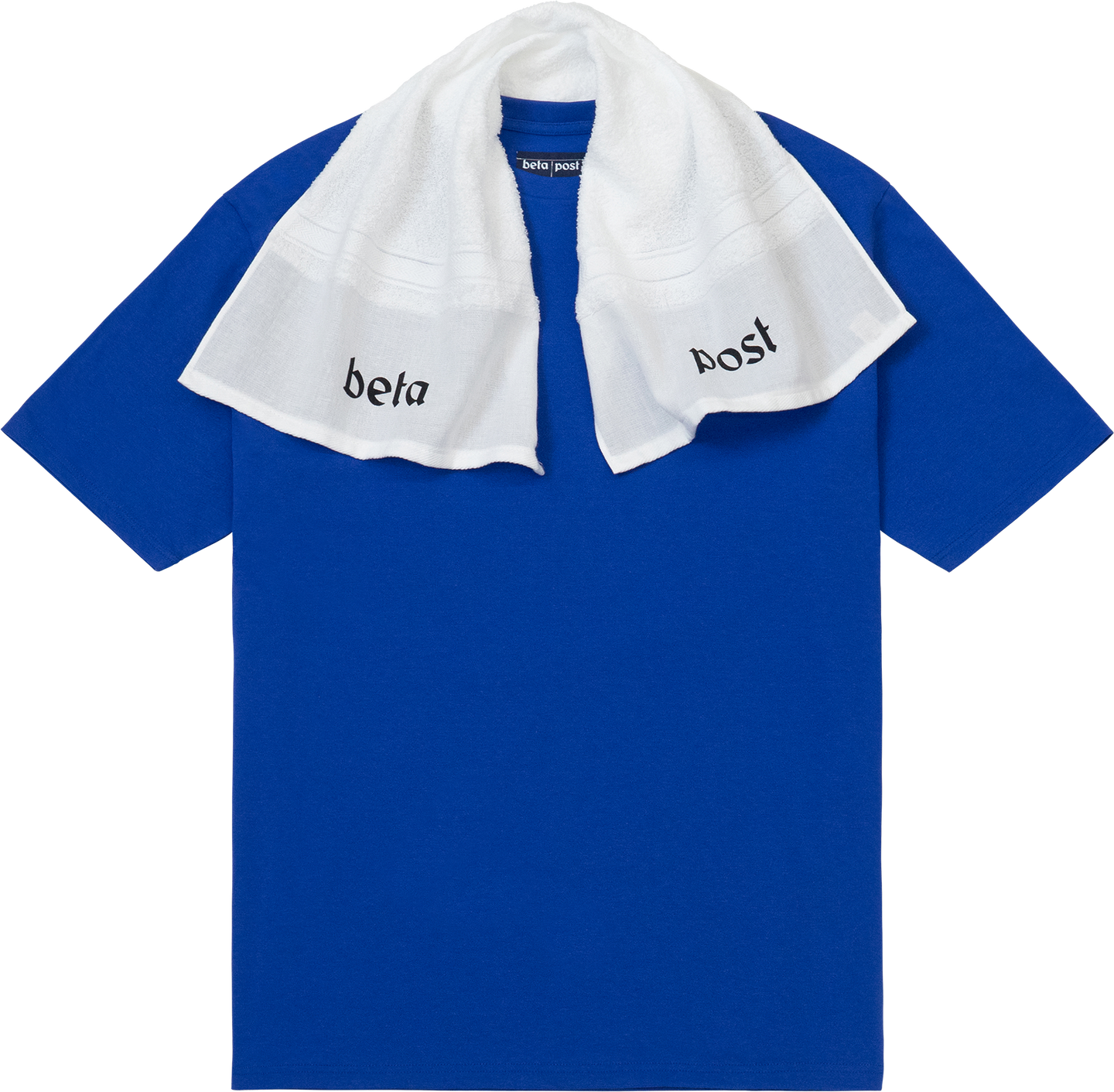 Neck Towel T-Shirt (Blue) - beta post
