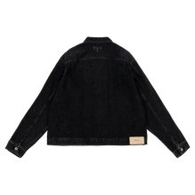Load image into Gallery viewer, Washed Aging Denim Jacket (Black)
